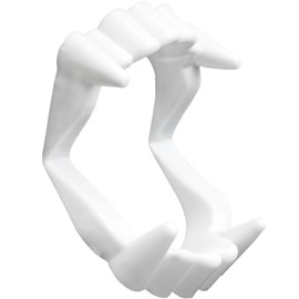 Skeleteen White Teeth Vampire Fangs - Sharp Dracula Monster Teeth for Halloween, Party Favors and Supplies - 12 Pack