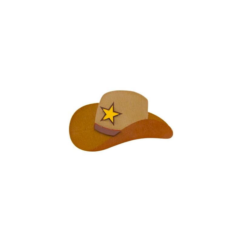 MPD Wood Painted Cutout Shape (Cowboy Hat)