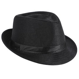 Men Bowler Hat Fedora Hats for Women Panama Hat Trilby Hat Summer Sun Hat Roll-Up Short Brim Hat Jazz Cap Braid Beach Hat Classic Elegant Gangster Hat Homburg Tea Party Hat Party Outdoor