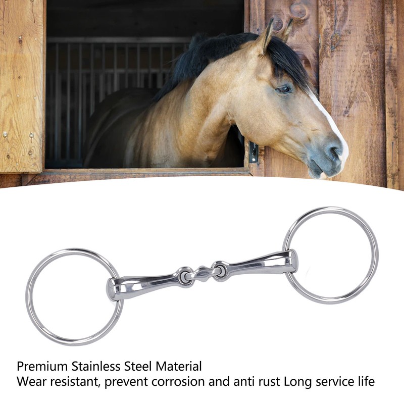 Horse Snaffle Stainless Steel Flexible Jointed Wearable Rust Proof O