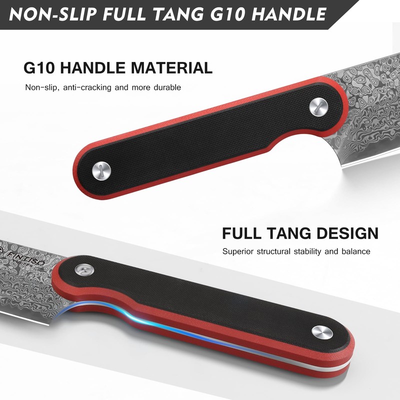 FINTISO Chef Knife 8 Inch, Professional 67-Layer Damascus Stainless Steel
