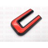 Auto Front & Rear GMC Red Black OVERLAY Emblem Badge