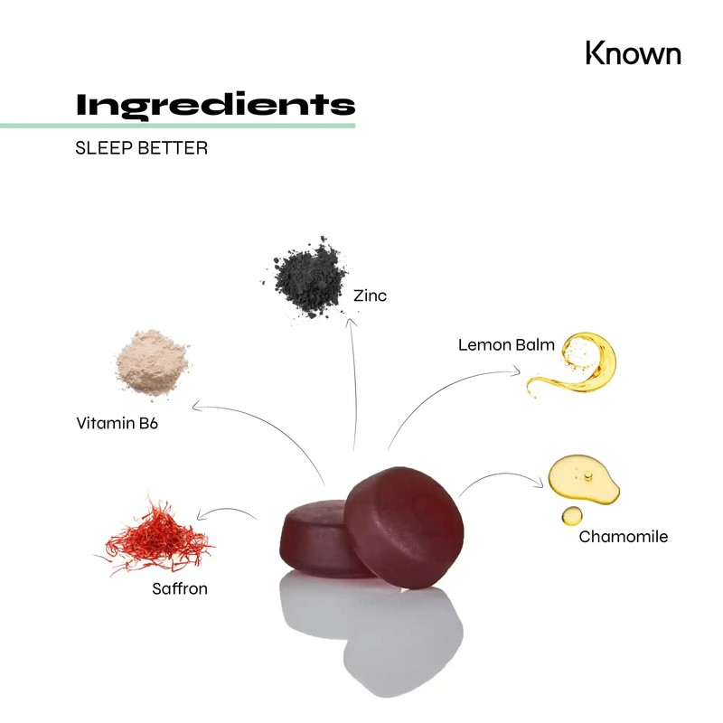 Vegan Sleep Better Mixed Berry Flavoured Gummies by Known Nutrition