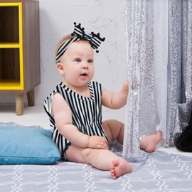 UNICOMIDEA Baby Bodysuit Newborn Jumpsuits Sleeveless Baby Girl Clothes Girls' Rompers Cutest Zebra Print Romper Infant Summer Casual Outfits 0-3 Months