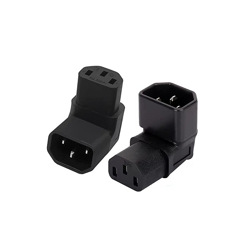 IEC 320 C14 to C13 Right Angle AC Adapter, tunghey