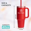 Royal Radix 40 oz Tumbler with a handle and straw,