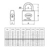 AMIG 2 Double Locking Padlock 40 mm