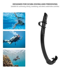 Adult Diving Dry Snorkel, Easy Breath Diving Snorkel for Snorkeling Diving Freediving Swimming, with Comfortable Mouthpiece for Diving (Black)