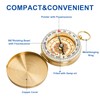 Tebery 2 Pack Classic Pocket Style Copper Clamshell Compass Waterproof