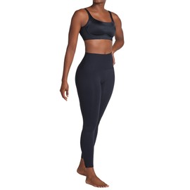 Leonisa ActiveLife Power Move Moderate Compression Mid-Rise Shapewear Leggings Activewear Athletic Pants for Women Black