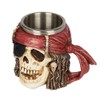 Romeeton Tazza da birra con teschio, tazza vichinga con scheletro,