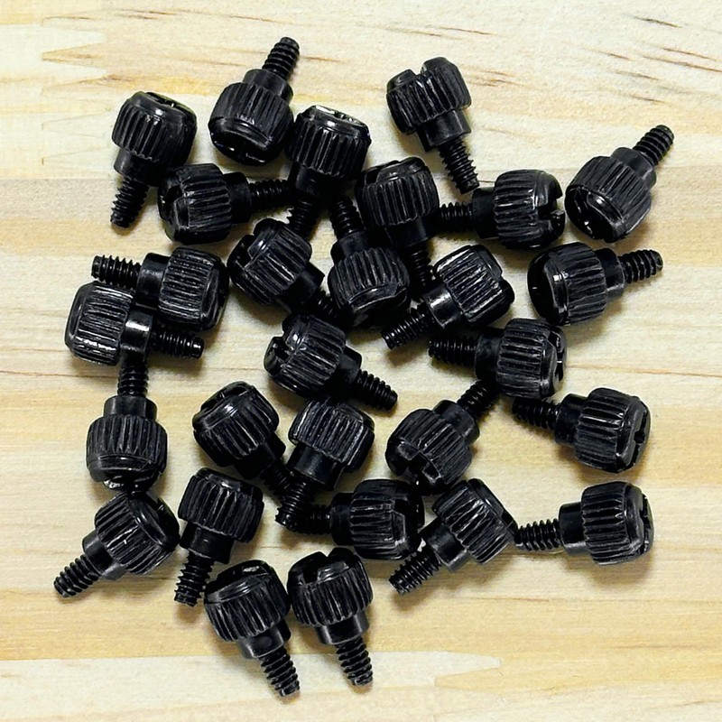 30 PCS PC Case Screws,Computer Case Thumbscrews for Fastening (Black)