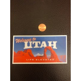I Luv My State UTAH Welcome to UTAH State Sign Vinyl Sticker Decal LIFE ELEVATED