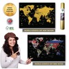 Global Walkabout Scratch Off Map with Flags background – Deluxe