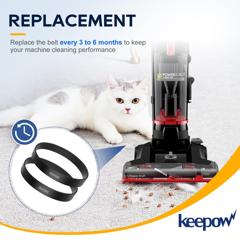 KEEPOW Vacuum Belt Compatible with Bissell Powerforce Helix and CleanView