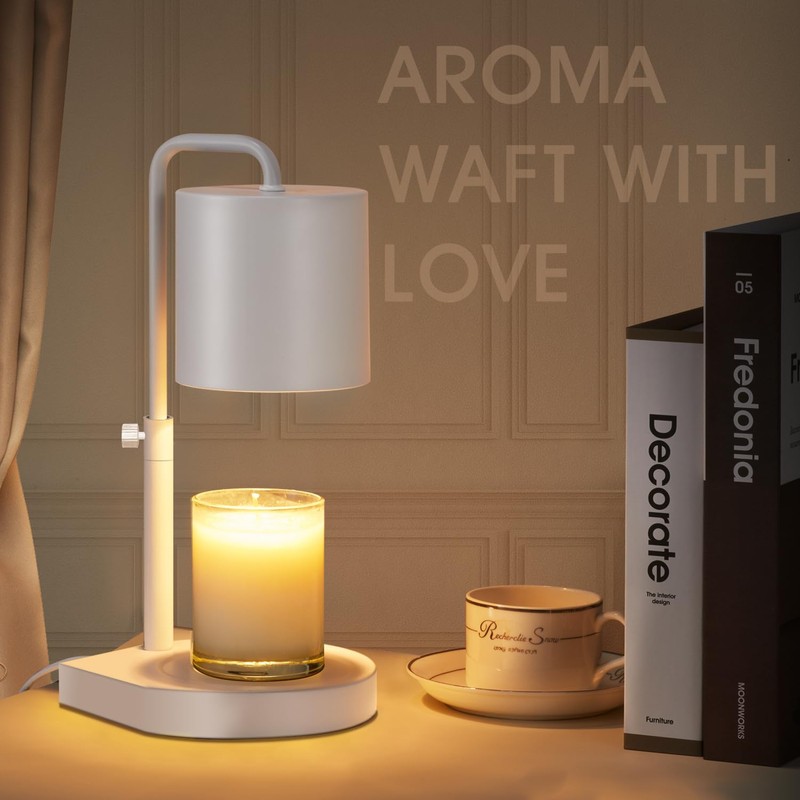 zukakii Candle Warmer Lamp 2 Pack Adjustable Height Dimmable Candle