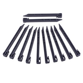 Landscape Anchoring Spikes, 10PCS 10 Inch Spiral Plastic Landscape Spikes,Nylon Landscape Anchoring Spikes for Garden Lawn Yard,PaverEdging,Weed Barrier,Artificial Turf (10, Black)