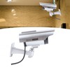 Fake Surveillance Camera Solar Powered Simulation Monitor with LED Flashing