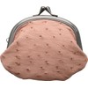 [Sankyo Shokai] Ostrich Gamaguchi Coin Purse, Mini Wallet, multicolor (pink