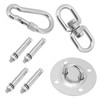 Stainless Steel Hammock/Swing Hanging Kit Ceiling Mounting Plate Snap Hook