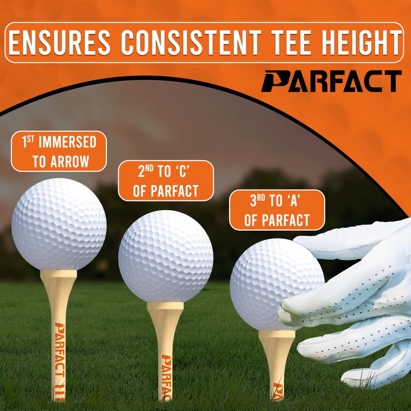 ParFact Golf Tees Wooden | Pack of 120 | Durable