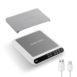 MHW-3BOMBR Espresso Coffee Scale with Timer, Ratio of Powder to Liquid Display, Pour Over Drip Coffee Bean Scale, 0.1g Accurate Weighting White ES5485W