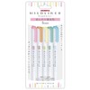 Zebra Mildliner WKT7-5C-N Highlighter, Slightly Fluorescent Colors, 5 Colors