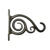 Panacea 100506642 Plant Bracket with Scroll Brushed, Bronze, 6"