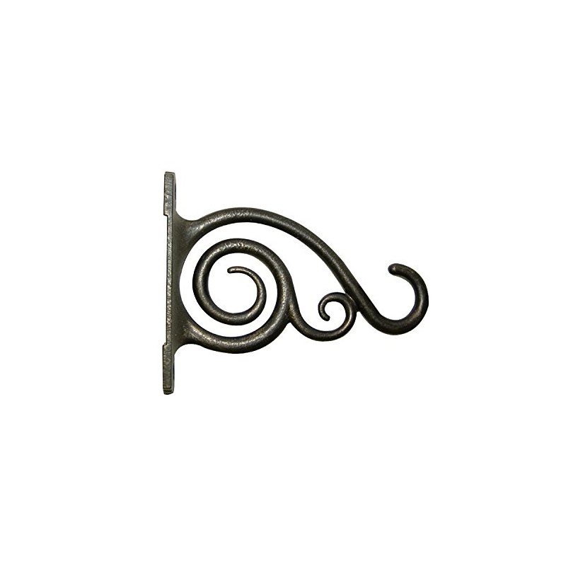 Panacea 100506642 Plant Bracket with Scroll Brushed, Bronze, 6"