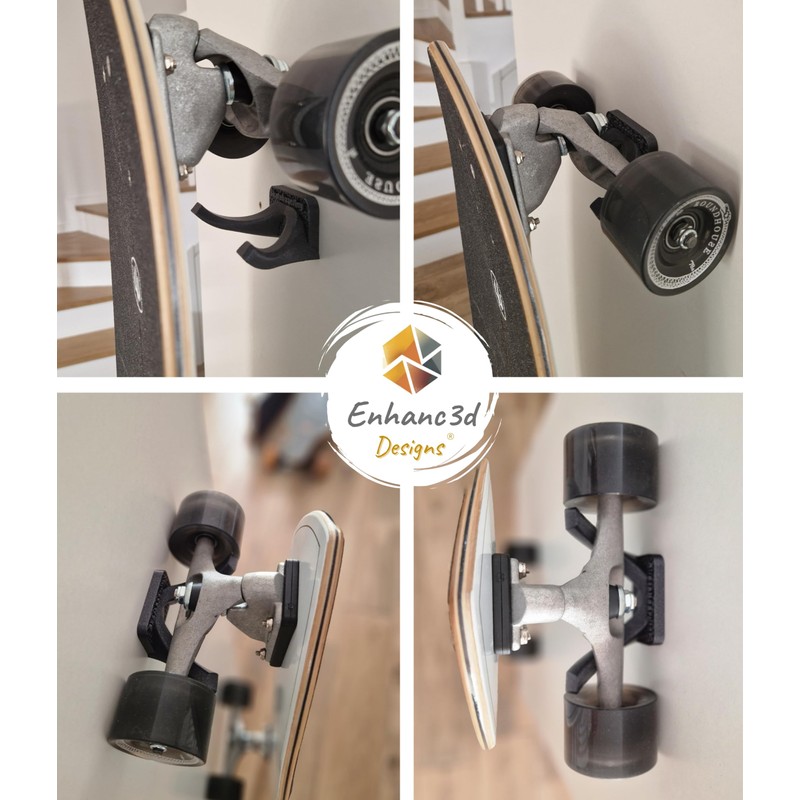 Skateboard Wall Mount with Modern Design for Hanging Your Skateboard,