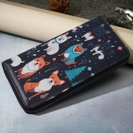 APHISON Wallet Women Large Capacity Clutch Purse For Ladies Card Holder RFID Cell Wristlet Phone Zipper Coin Travel Pocket