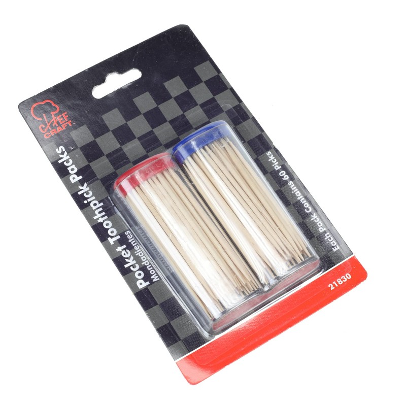 Chef Craft Select Bamboo Pocket Toothpicks, 60 Count 2 Piece