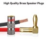 InnoStars Right Angle Banana Plugs (2 Pairs, 4 Pcs), 90