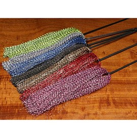 Hareline Micro Barred Voodoo Fibers Black Barred Clear