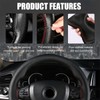Wevdn Genuine Leather Steering Wheel Cover, Stitch on Wrap, DIY