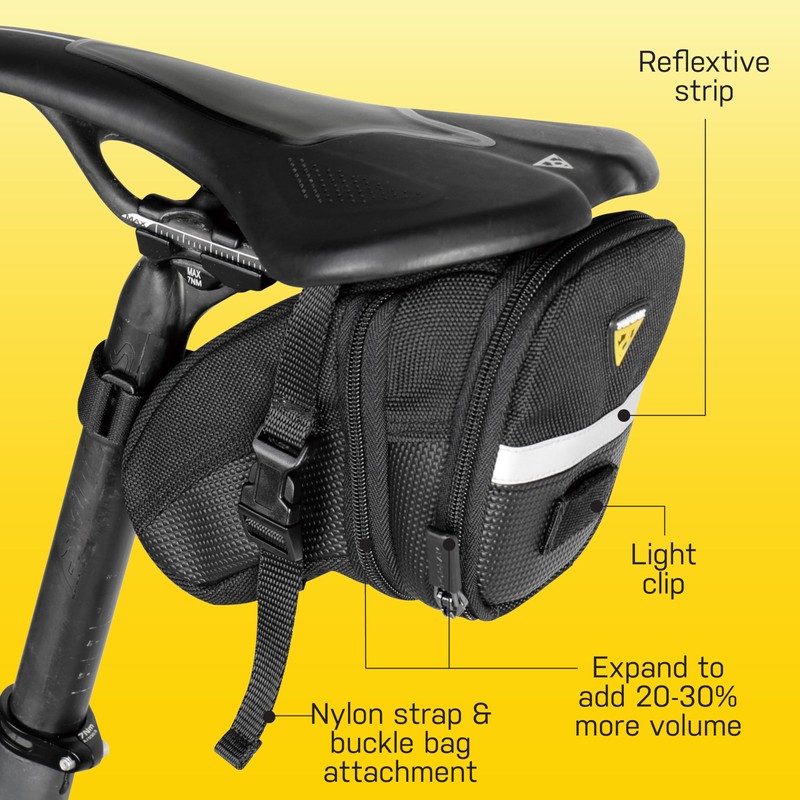 Aero Wedge Pack, w/ strap mount, Small