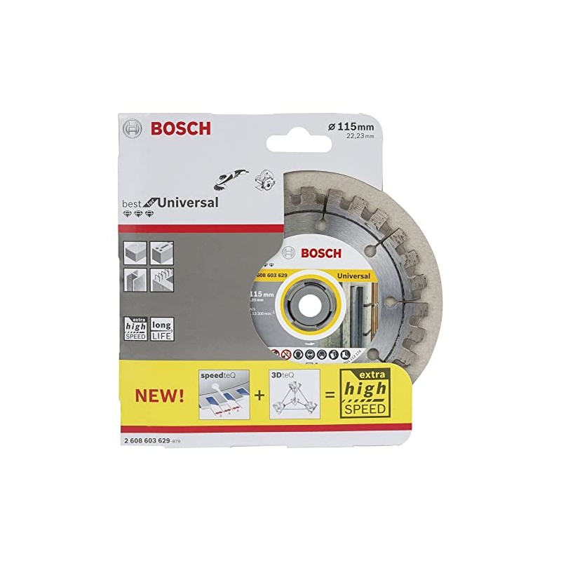 Bosch 2608603629 Diamond Cutting disc Best for Universal, 115 mm
