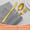 40 Pcs Gold Silverware Set, Stainless Steel Flatware Set for