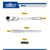 LABEAR - Flex Socket Ratchet to T Handle Wrench 3pc
