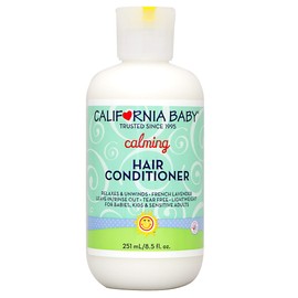 California Baby Calming Hair Conditioner - Deep Conditioning & Soft Detangling Hair Care for Babies, Kids & Toddlers, Leave In & Rinse Out, Calming Scent of French Lavender and Clary Sage Essential Oils, 8.5oz