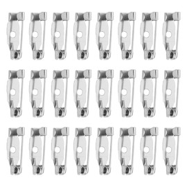 FSSTUD 400 Pcs 1.5cm Secure Brooch Pin Safety Clasp Pins Silver Bar Pins Flat Back Clasps Name Badge Pin Backs with Hole and Back Bar Fastener for Cards Tags