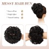 FESHFEN Messy Bun Hair Pieces - Large Wavy Curly Elastic
