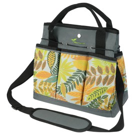 MORROWIND Garden Tool Bag, Oxford Cloth Garden Tote Storage Bag with Pockets & Long Adjustable Shoulder Strap Garden Storage Bag Tool Organizer with Zipper Pocket for Gardening Yard Lawn Work