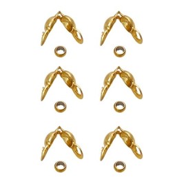 100 Piezas Acero Inoxidable Hebilla+Posicionamiento Cuentas(Presionar la perla), Combinación Collar Fabricación De Pulseras Surtidos de Cuentas para Bisutería Amantes de la artesanía (Dorado)