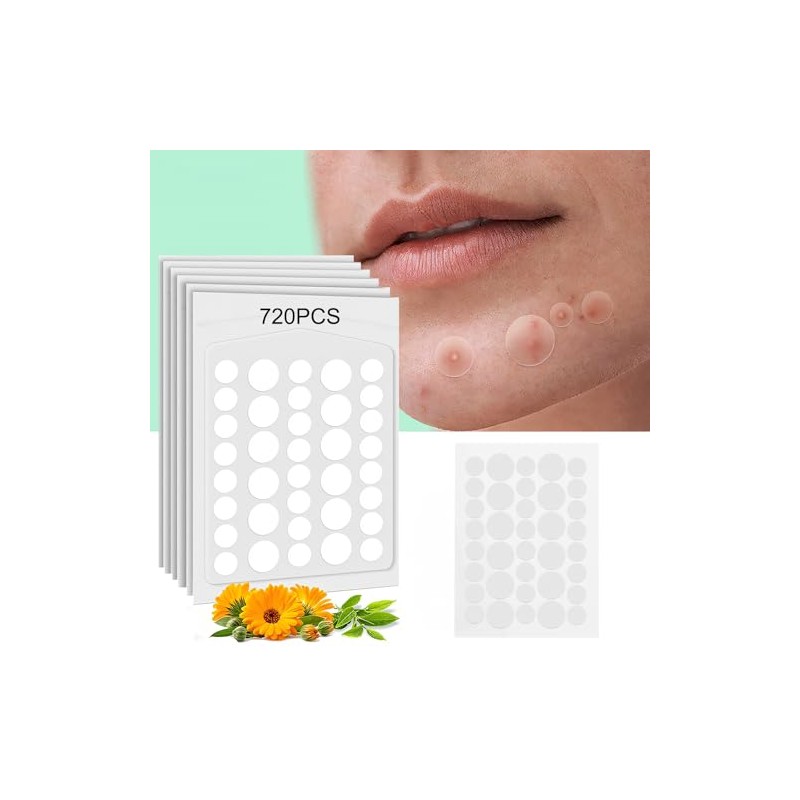 Pimple Patches 720 Parches, Parches para Acne Hidrocoloides, 2 Tamaos