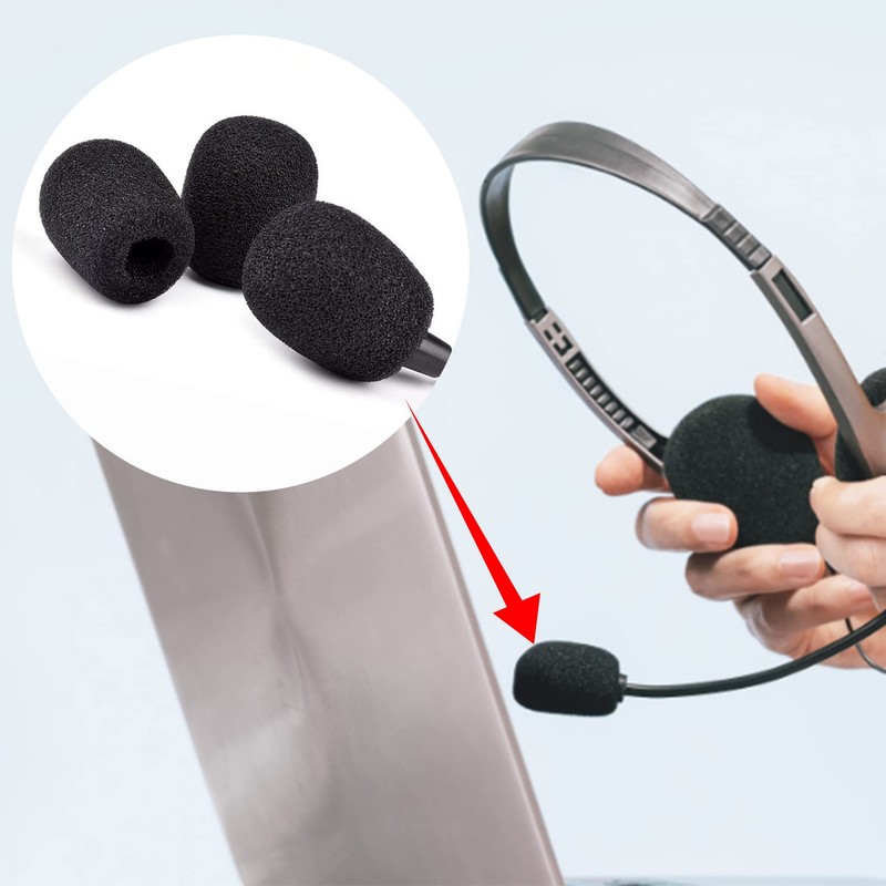 8pcs Headset Microphone Foam Cover,Foam Mic Cover Handheld Microphone Windscreen,Small