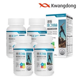 Guangdong Magnesium 90 tablets 4 boxes (12 months supply) Vitamin B quadruple functionality / 광동 마그네슘 90정 4박스(12개월분) 비타민B 4중복합기능성