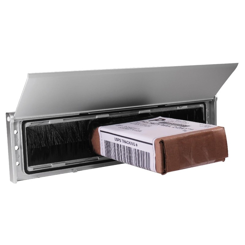 Draft Dodger 11.5"" Insulated Universal Surface Mount Satin Silver Mail