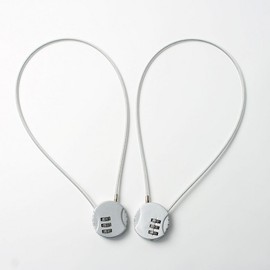 Basic 3-Digit Wire Lock 2-Pack (Silver) Bicycle Lock