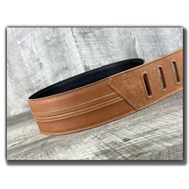 Anthology Gear The Original Straight Up Full Grain Padded Leather Guitar Strap - For Electric, Acoustic and Bass Guitars (Pecan, 2" Width)